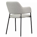 Стул мягкий с подлокотниками Chair Gray Upholstery Boucle варинант исполнения - 3 | Loft Concept в Барнауле