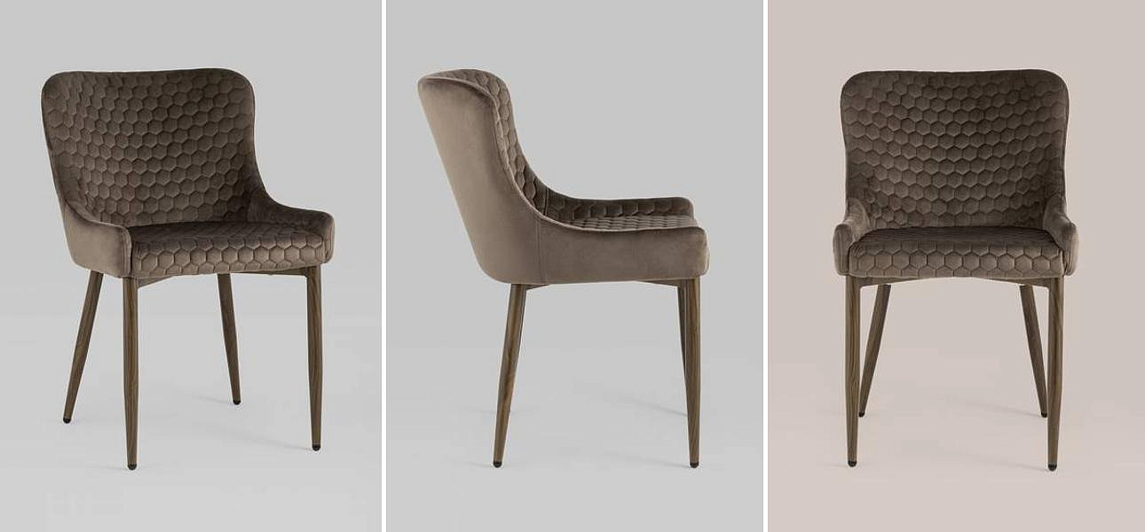 Стул Stitch Honey Chair Коричневый Велюр Стул Stitch Honey Chair Коричневый Велюр - Loft-Concept в Барнауле