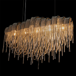 Люстра подвесная с металлическими цепочками и изогнутыми металлическими дугами 72 см Atlantis Chain варинант исполнения - 8 | Loft Concept в Барнауле