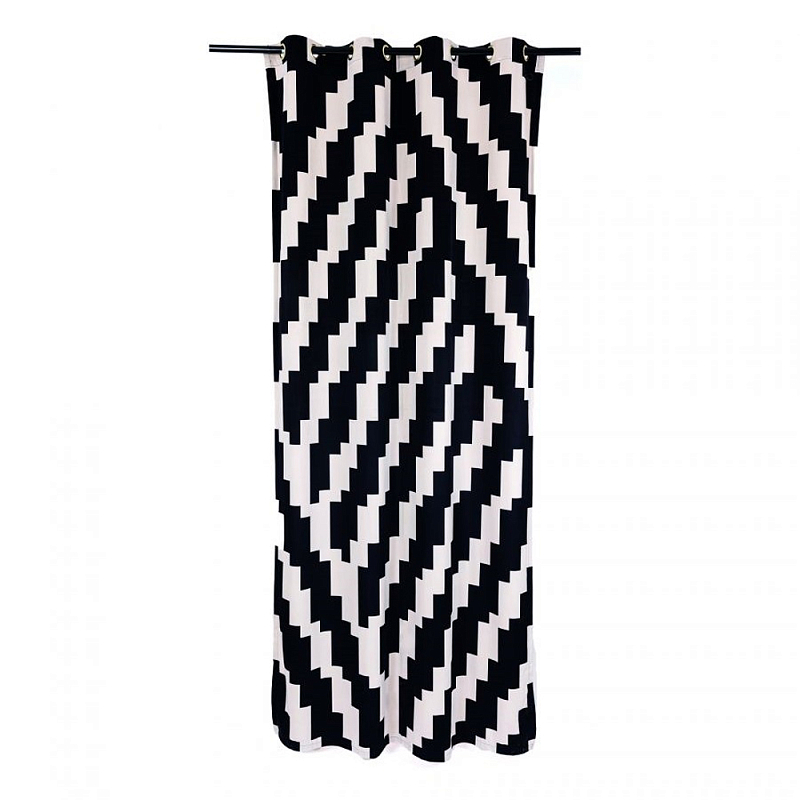 Штора Seletti Zig-Zag Черно-белый Штора Seletti Zig-Zag Черно-белый в Барнауле | Loft Concept