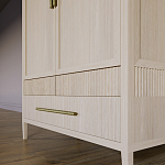 Шкаф платяной Primo с выдвижными ящиками шпон Черный дуб варинант исполнения - 5 | Loft Concept в Барнауле