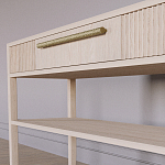 Дизайнерская Консоль с полкой и ящиком Primo Светлый дуб варинант исполнения - 3 | Loft Concept в Барнауле