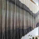 Пейзаж из нитей Макраме Wall decor Black and White Landscape варинант исполнения - 2 | Loft Concept в Барнауле