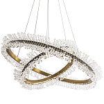 Люстра два кольца с хрустальным декором Rowan Crystal Ring Horizontal Brass Chandelier варинант исполнения - 1 | Loft Concept в Барнауле