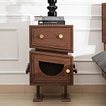 Тумбочка прикроватная с ящиком и дверцей Робот Robot Desk варинант исполнения - 1 | Loft Concept в Барнауле