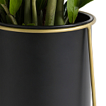 Кашпо из металла и латуни Elegance Elevated Planters черное варинант исполнения - 4 | Loft Concept в Барнауле