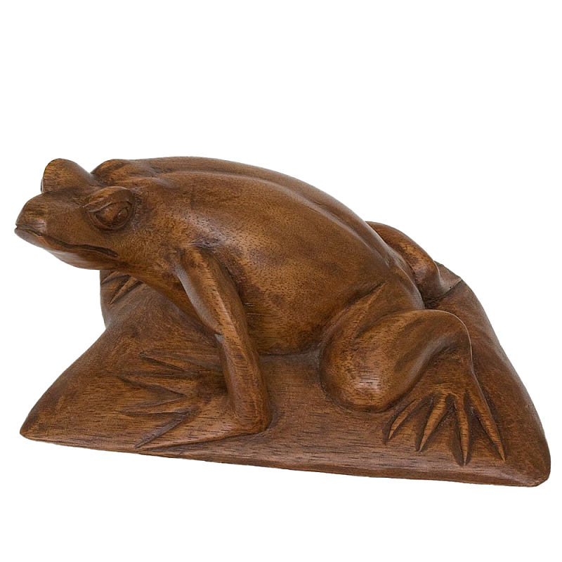 Статуэтка деревянная в виде лягушки Frog on a Rock Коричневый Статуэтка деревянная в виде лягушки Frog on a Rock Коричневый в Барнауле | Loft Concept