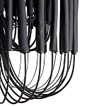 Люстра черная с несколькими ярусами деревянных палочек Bright Wooden Chandelier варинант исполнения - 6 | Loft Concept в Барнауле