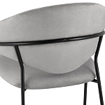 Серый стул с обивкой из искусственной замши Alexis варинант исполнения - 7 | Loft Concept в Барнауле