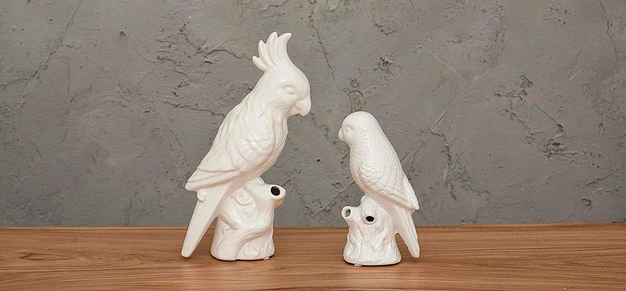 Фигурка керамика белый попугай Small Parrot Фигурка керамика белый попугай Small Parrot - Loft-Concept в Барнауле