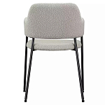 Стул мягкий с подлокотниками Chair Gray Upholstery Boucle варинант исполнения - 4 | Loft Concept в Барнауле