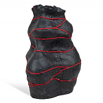 Ваза с красным кожаным жгутом "Красной нитью" варинант исполнения - 1 | Loft Concept в Барнауле