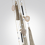 Люстра подвесная с 8-ю шарообразными плафонами из белого стекла с подвесками из камня и кисточками Agatelle варинант исполнения - 7 | Loft Concept в Барнауле