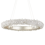Люстра светодиодная фактурная в форме кольца Amber Crystal варинант исполнения - 3 | Loft Concept в Барнауле