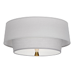 Потолочный светильник круглый серый с тканевым абажуром Ground Gray варинант исполнения - 1 | Loft Concept в Барнауле
