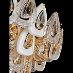 Люстра с многослойными белыми и прозрачными подвесками Character Chandelier варинант исполнения - 2 | Loft Concept в Барнауле