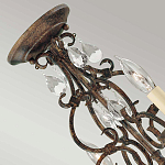 Люстра бронзового цвета с 4-мя лампами и подвесками из оптического стекла в классическом стиле Feiss варинант исполнения - 8 | Loft Concept в Барнауле