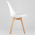 Стул с основой из пластика и мягким сиденьем Arvika White варинант исполнения - 3 | Loft Concept в Барнауле