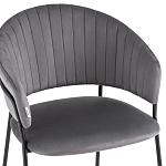 Стул в велюре серого цвета Horizon варинант исполнения - 6 | Loft Concept в Барнауле