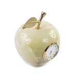 Часы настольные в виде яблока из натурального камня Оникс Stone Clock варинант исполнения - 2 | Loft Concept в Барнауле