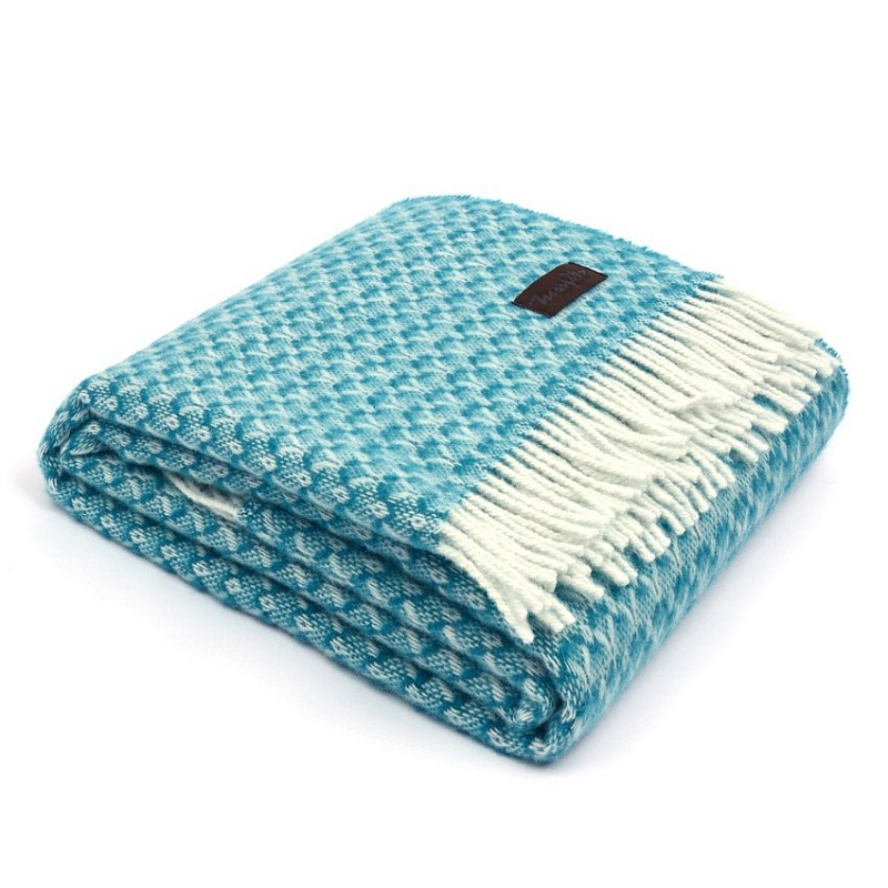 Плед BRIAS TRIANGLE 1510 Marzotto Голубой в Барнауле | Loft Concept 