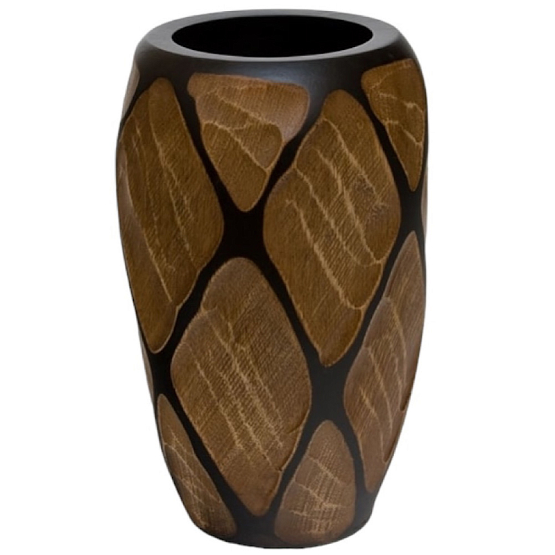 Ваза Vase of Thailand 1 Коричневый Черный в Барнауле | Loft Concept 