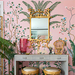 Обои ручная роспись Amazonia Florence Pink dyed silk варинант исполнения - 4 | Loft Concept в Барнауле