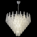 Люстра с подвесками из рифленного стекла в форме капель Textured Glass Chandelier варинант исполнения - 7 | Loft Concept в Барнауле