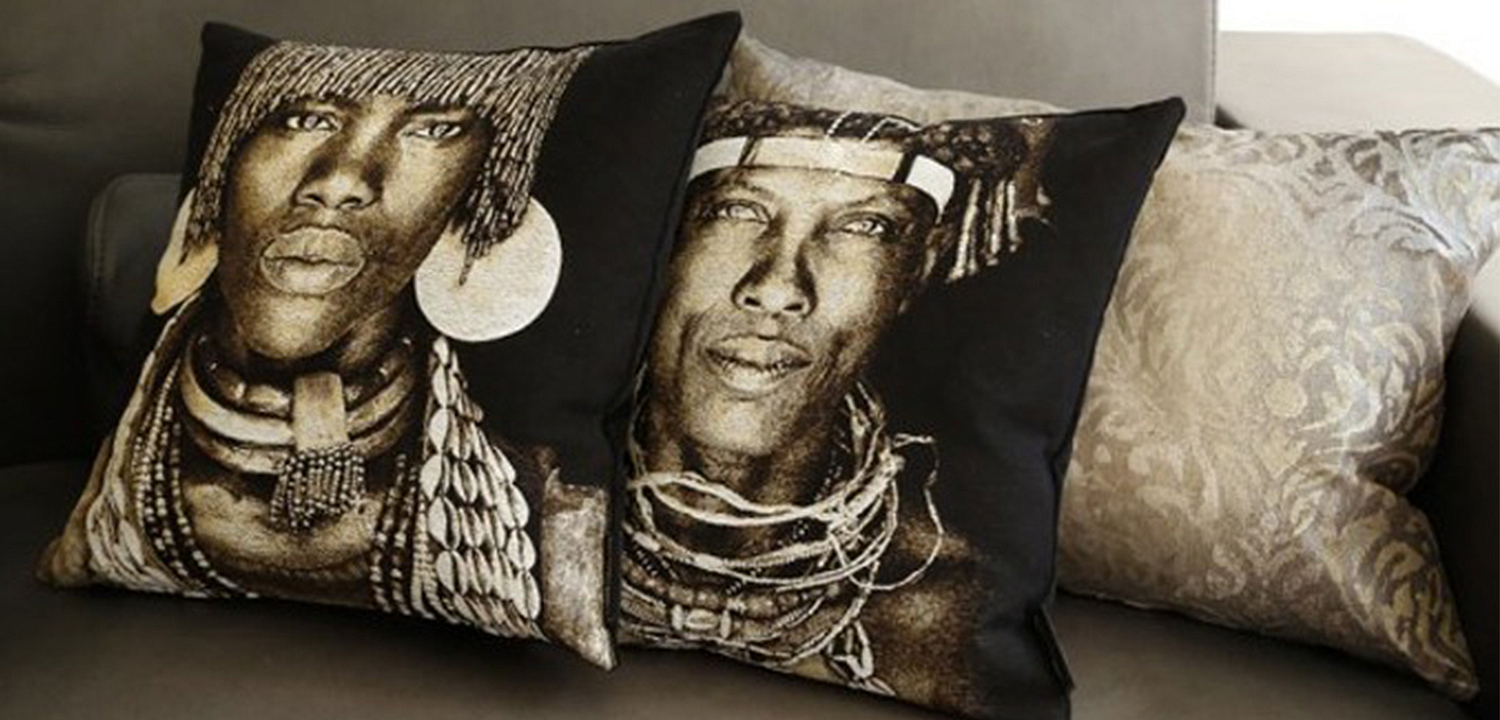 Декоративная Подушка Ovakaona Tribe Angola Декоративная Подушка Ovakaona Tribe Angola - Loft-Concept в Барнауле
