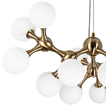 Люстра с плафонами из стеклянных шаров Pearls Suspension Brass Chandelier варинант исполнения - 3 | Loft Concept в Барнауле