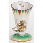 Ваза из фарфора с бронзовой фигуркой ангела Eden Garden porcelain and bronze варинант исполнения - 1 | Loft Concept в Барнауле