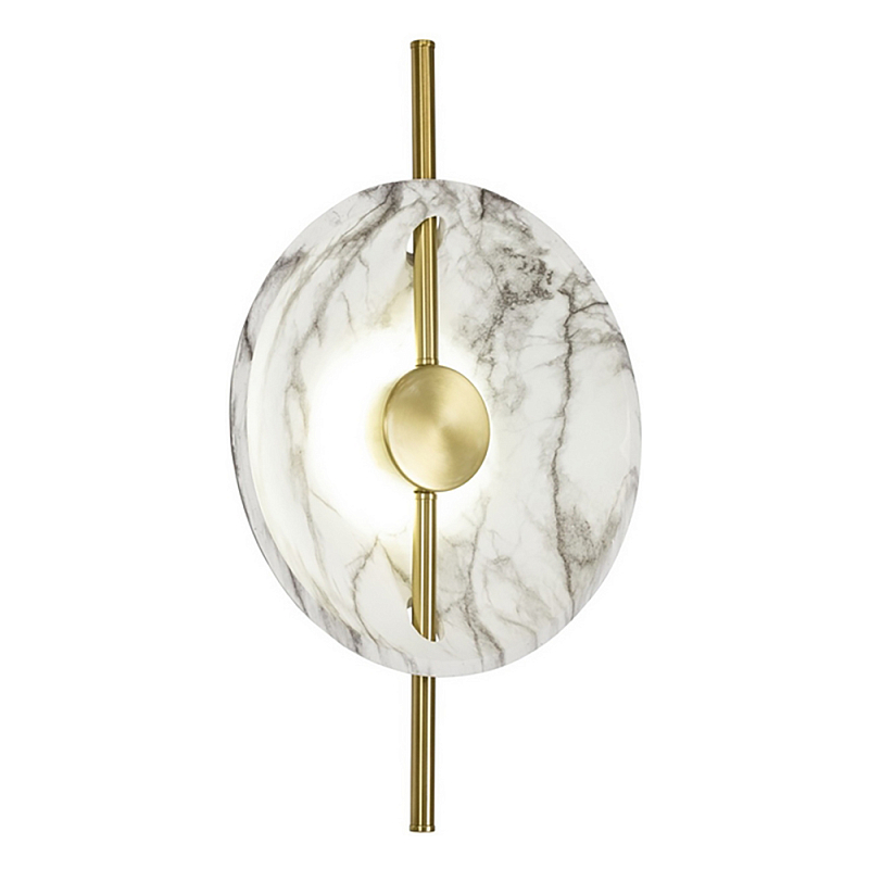 Бра Rakumba Lighting Wall lamp Gold Золотой Белый Мрамор Bianco в Барнауле | Loft Concept 