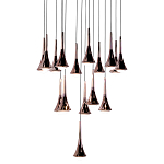 Люстра светодиодная с акриловыми конусообразными плафономи розовое золото Astra 60   варинант исполнения - 1 | Loft Concept в Барнауле