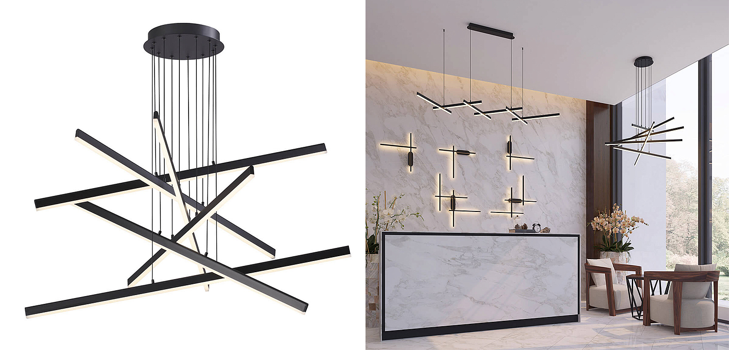 Люстра Rolf Six Black Lines Chandelier Люстра Rolf Six Black Lines Chandelier - Loft-Concept в Барнауле