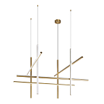 Люстра с 8-ю пересекающимися цилиндрическими плафонами на тонких тросах Trumpet tube варинант исполнения - 6 | Loft Concept в Барнауле