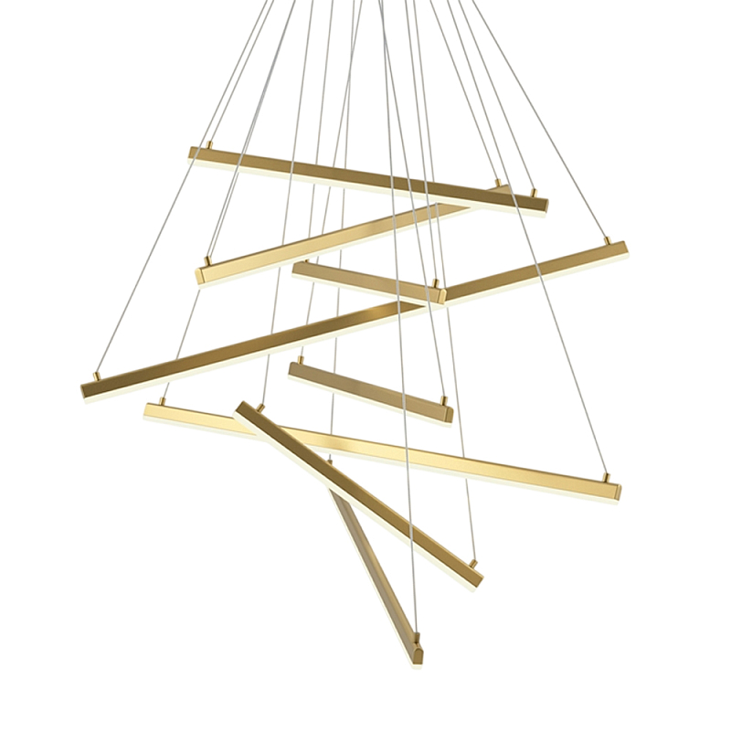 Люстра подвесная Line 2600-3500К 90Вт Золотой в Барнауле | Loft Concept 