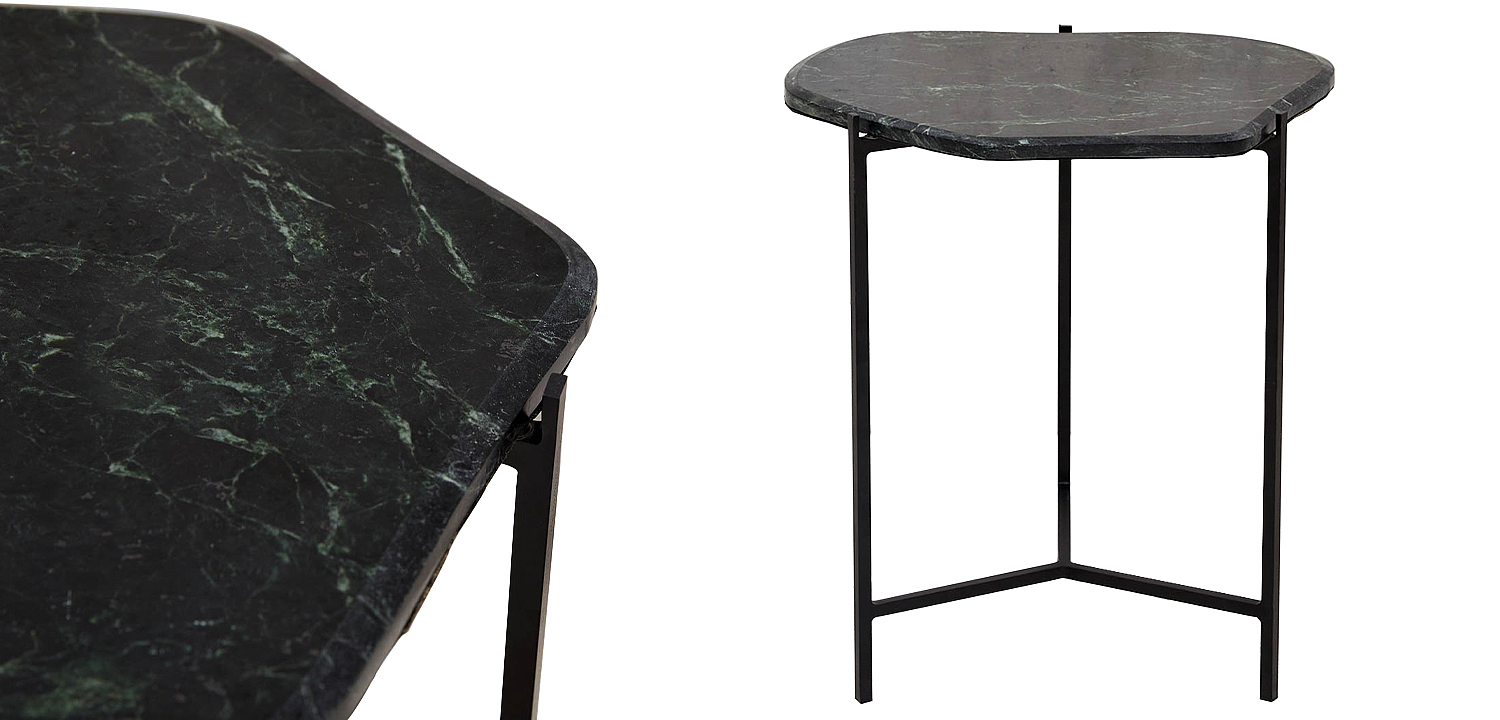 Приставной стол с каменной столешницей Tuan Side Table Приставной стол с каменной столешницей Tuan Side Table - Loft-Concept в Барнауле