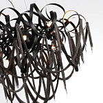 Люстра подвесная с объемной композицией из скрученных лент и металлических цепочек Atlantis Chain варинант исполнения - 5 | Loft Concept в Барнауле