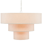 Люстра круглая трехъярусная с тканевыми абажурами Light Soft Glow варинант исполнения - 1 | Loft Concept в Барнауле