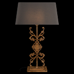 Настольная лампа на ажурном чугунном основании с серым абажуром Openwork Lamp варинант исполнения - 2 | Loft Concept в Барнауле