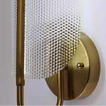 Бра с изогнутым рельефным плафоном Textured Glass варинант исполнения - 4 | Loft Concept в Барнауле