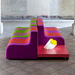 Дизайнерский кофейный стол на круглых ножках Poltronova T02 Pink Coffee Table варинант исполнения - 11 | Loft Concept в Барнауле