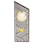 Часы подарочные настольные в виде погона Генерала из натурального камня Змеевик Silver Military Clock варинант исполнения - 7 | Loft Concept в Барнауле