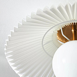 Потолочный светильник с белым плиссированным абажуром Headquarters варинант исполнения - 4 | Loft Concept в Барнауле