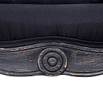 Кресло низкое в стиле прованс Черный Лен Louis French Armchair  варинант исполнения - 5 | Loft Concept в Барнауле