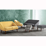 Кресло желтое с принтом Pauley Yellow Armchair варинант исполнения - 4 | Loft Concept в Барнауле