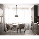 Кухонный гарнитур с серым глянцевым фасадом Onfroi Moss Grey Kitchen Set варинант исполнения - 3 | Loft Concept в Барнауле