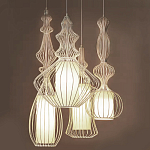 Подвесной светильник Wire Dream Pendant 1 Белый варинант исполнения - 2 | Loft Concept в Барнауле