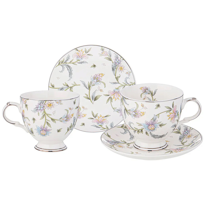 Чайный сервиз из фарфора на 2 персоны 4 предмета Tea Flower Set Мульти Чайный сервиз из фарфора на 2 персоны 4 предмета Tea Flower Set Мульти в Барнауле | Loft Concept