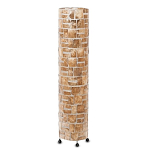 Торшер из перламутра на металлическом каркасе Indonesian Cylinder 2 варинант исполнения - 1 | Loft Concept в Барнауле